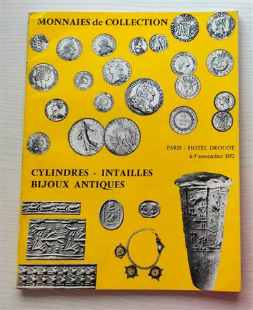 Vinchon F. B. Monnaies de Collection Monnaies Antiques... Cylindres, Intailles, Bijoux Antiques. Paris 06-07 Novembre 1972. Brossura ed. lotti 638, ill. in b/n. Buono stato