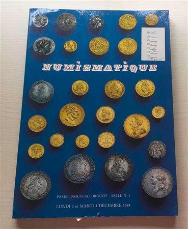 Vinchon F. B. Monnaies et Medailles de Collection. Paris 03-04 Decembre 1984. Brossura ed. lotti 770, ill. in b/n, tavv. Di ingrandimenti a colori in b/n. Con lista prezzi di realizzo. Ottimo stato