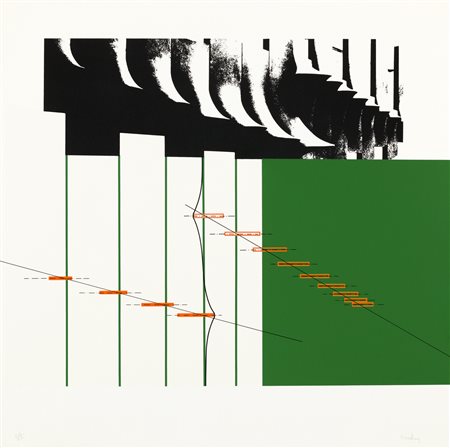 AGOSTINO BONALUMI (1935-2013) - Struttura e verde, 1974