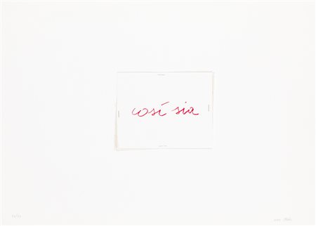 CESARE TACCHI (1940-2014) - Così sia (collocato storicamente), 1969