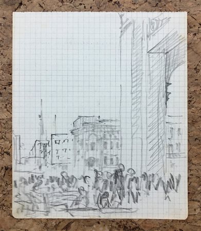 GALILEO CHINI (1873-1956) - Milano: fra i tavolini del Caffè (studio N.3), 1936