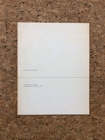 ALIGHIERO BOETTI - Kunsthalle Basel