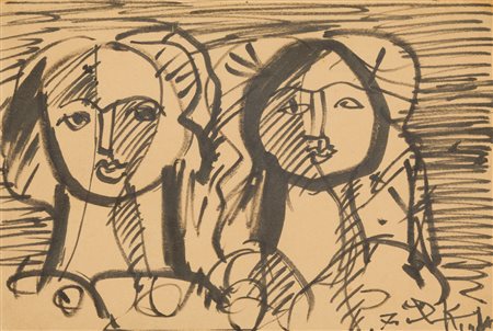 IBRAHIM KODRA (1918-2006) - Senza Titolo, 1952