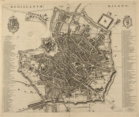 [MILANO - BLAEU, Joan (1596-1673)] - Mediolanum vulgo Milanen. Amsterdam: Pierr