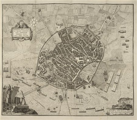 [MILANO, mappa da: FUMAGALLI, Angelo (1728-1804) - Le vicende di Milano durante