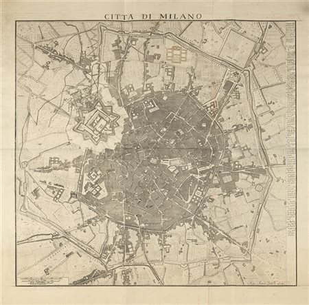 [MILANO] - DAL RE, Marc'Antonio (1697-1766) - Città di Milano. [Milano: dopo il