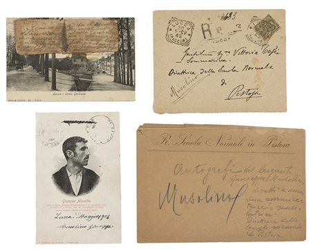 [BRIGANTAGGIO] - MUSOLINO Giuseppe (1876-1956) - 2 cartoline autografe indirizz