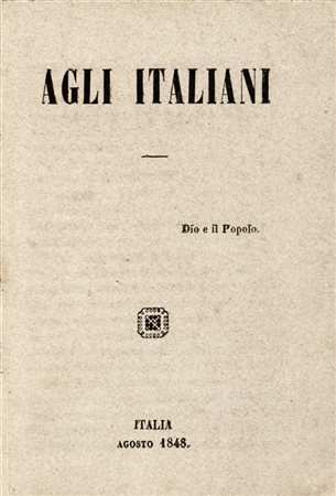 MAZZINI Giuseppe (1805-1872) - Raccolta di opuscoli mazziniani. 1848-70.

Serie