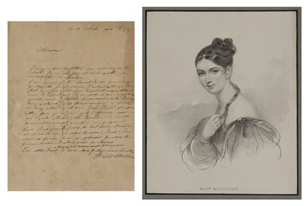 MALIBRAN, Maria (1808-1836) - Lettera autografa firmata. 10 Luglio 1828.

Celeb
