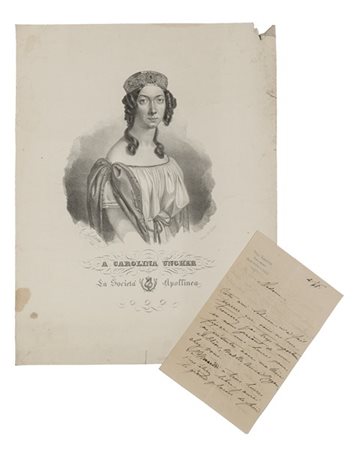 UNGER, Caroline (1803-1877) - Lettera autografa. Firenze: Villa Sabatier-Unger,