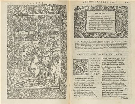 ARIOSTO, Ludovico (1474-1533) - Orlando Furioso. Venezia: Vincenzo Valgrisi, 15