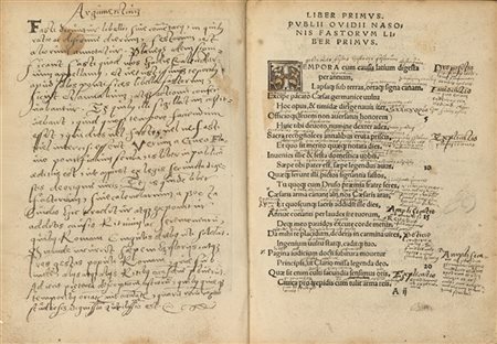 OVIDIO (43 a.C.-17? d.C.) - Fastorum libri sex. Strasburgo: eredi di Schuereria