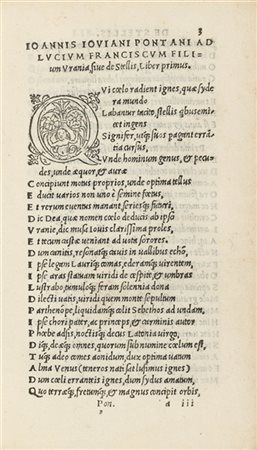 PONTANO, Giovanni Gioviano (1429-1503) - Quae in hoc enchyridio contineantur Ur