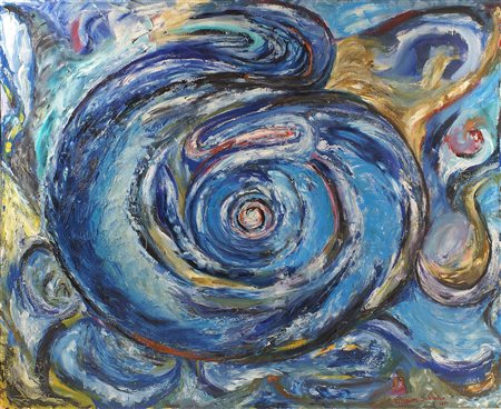 MARION SCHIANO Italia XX Sec. "Senza titolo", olio su tela, firmato e datato...