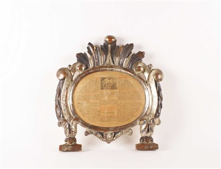 CARTAGLORIA Italia XIX Sec. Dim. 46x44 cm.