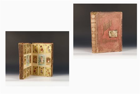 PARTICOLARE ALBUM CON FIGURINE Francia inizi del XX Sec. (difetti) Dim. 26x40...