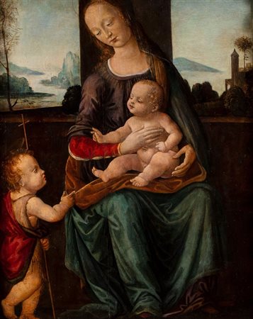 Tommaso di Credi (attivo a Firenze, fine secolo XV - inizi secolo XVI)  - Madonna con Bambino