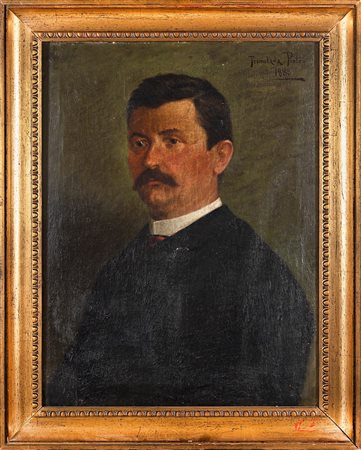 Pietro Tremolada (Monza 1855-1913)  - Ritratto maschile, 1888