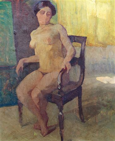 Edgardo Curcio (Napoli 1881-Torre del Greco 1923)  - Nudo di donna