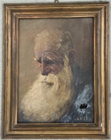 Alberto Vitali "Il ricoverato" olio su compensato (cm 58x43, firmato in basso a