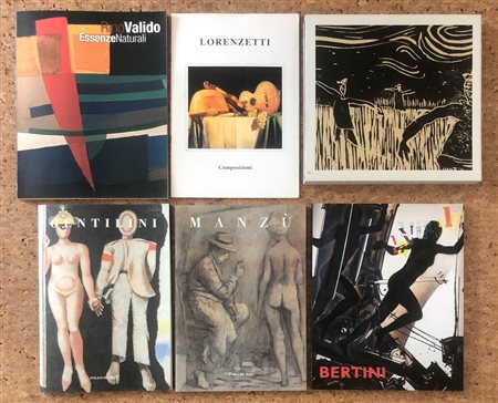 ARTE ITALIANA DEL DOPOGUERRA (MANZÙ, GENTILINI, VALIDO, LORENZETTI, BERTINI, PERRONI) - Lotto unico di 6 cataloghi