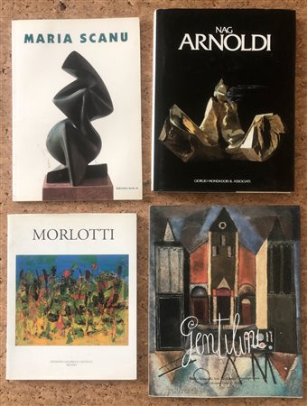 ARTE ITALIANA DEL DOPOGUERRA (MORLOTTI, GENTILINI, SCANU, ARNOLDI) - Lotto unico di 4 cataloghi