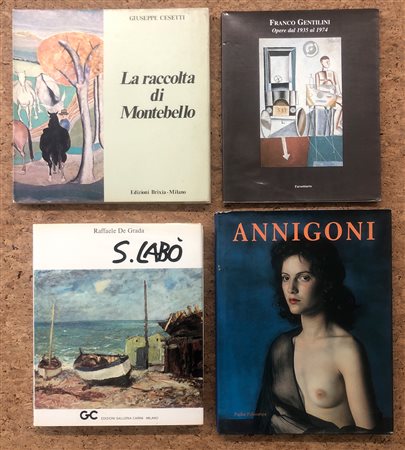 ARTE FIGURATIVA ITALIANA (LABÒ, GENTILINI, ANNIGONI E CESETTI) - Lotto unico di 4 cataloghi