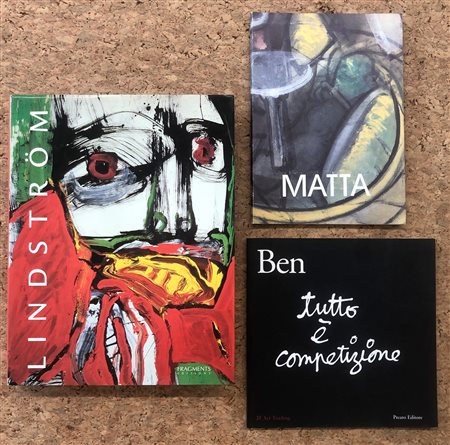 ARTISTI INTERNAZIONALI DEL DOPOGUERRA (MATTA, BEN, LINDSTRÖM) - Lotto unico di 3 cataloghi