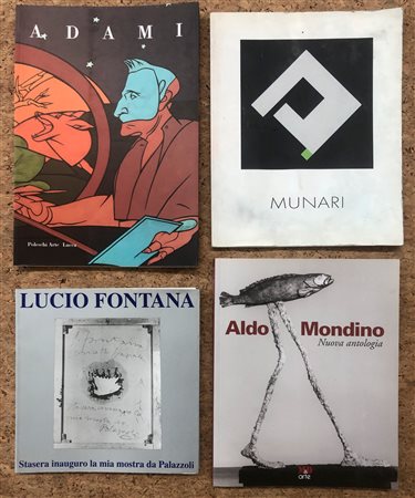 ARTE ITALIANA DEL DOPOGUERRA (FONTANA, MONDINO, MUNARI, ADAMI) - Lotto unico di 4 cataloghi