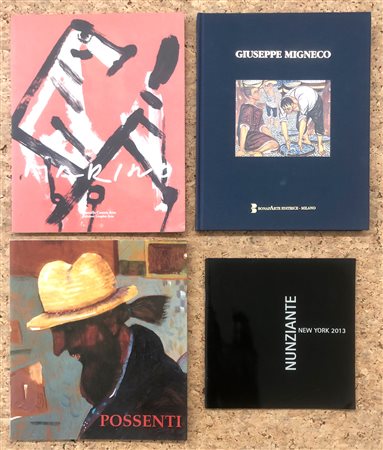 ARTE FIGURATIVA ITALIANA (POSSENTI, MARINO, MIGNECO, NUNZIANTE) - Lotto unico di 4 cataloghi