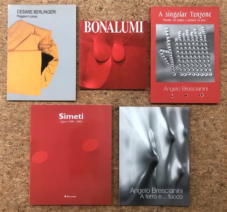 ARTE ITALIANA DEL DOPOGUERRA (BONALUMI, BERLINGERI, SIMETI, BRESCIANINI) - Lotto unico di 5 cataloghi