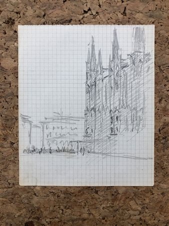 GALILEO CHINI (1873-1956) - Milano: il Duomo, 1936