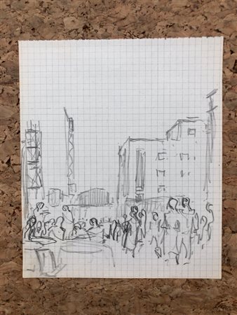 GALILEO CHINI (1873-1956) - Milano: l'ora dell'aperitivo, 1936