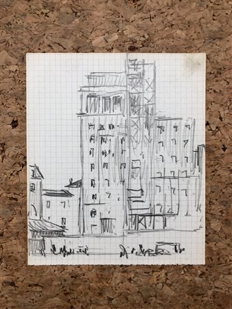 GALILEO CHINI (1873-1956) - Milano: palazzi buoni tra vecchie case, 1936