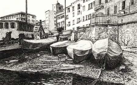 MARIO FOSSATI (1918-1999) - Senza Titolo, 1991