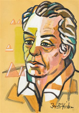 IBRAHIM KODRA (1918-2006) - Ritratto di Guttuso, 1989