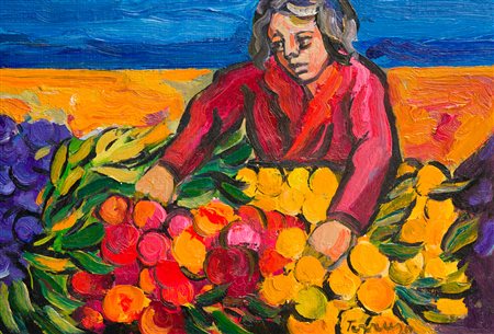 SAVERIO TERRUSO (1939-2003) - Al mercato, 1999