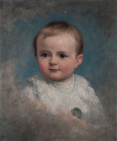 George Peter Alexander Healy (Boston 1808-Chicago 1894)  - Ritratto di bambino