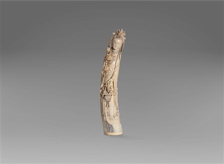Scultura in avorio raffigurante figura femminile, Cina inizi secolo XX