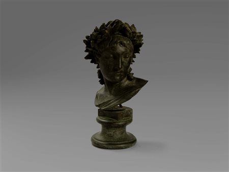 Giulio Monteverde (Bistagno 1837-Roma 1917)  - Busto di donna coronata di alloro