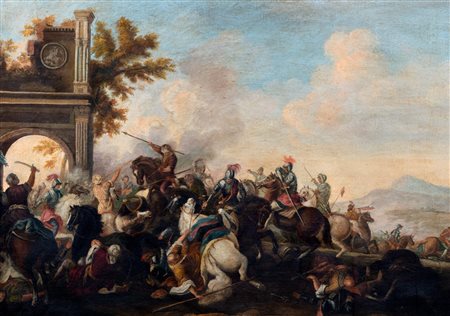 Imitatore di Jacques Courtois, detto il Borgognone - Battaglia