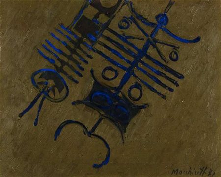 Cesare Mocchiutti Senza titolo, 1971 olio su tela, cm. 40x50 Firma in basso a dx