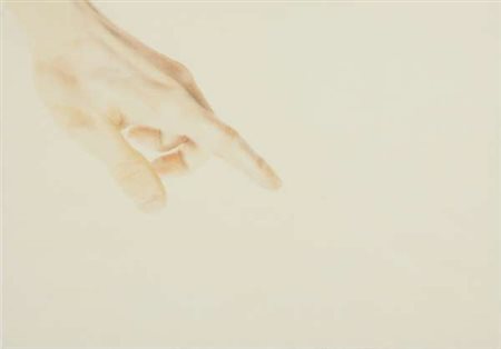Mario Della Vedova Studio per mano, 1990 pastelli su carta, cm. 43x61 Firma...