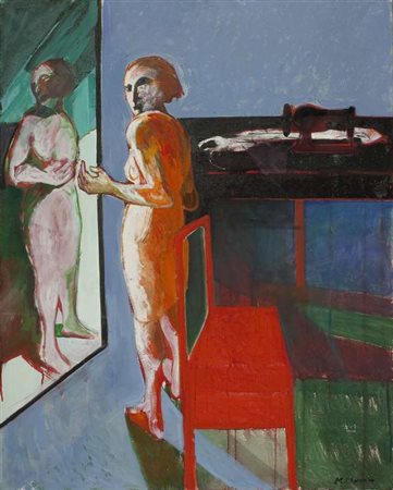 Mauro Chessa Senza titolo, 1964 olio su tela, cm. 100x80 Firma in basso a dx