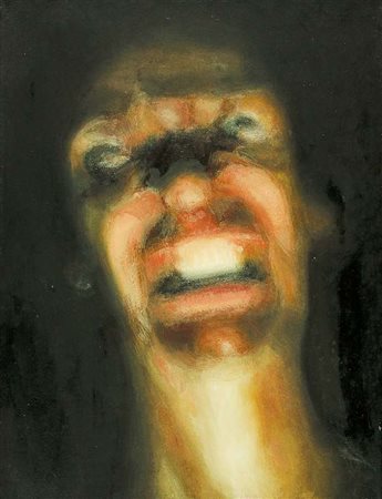 Robert Gligorov Autoritratto, 1996 acrilico su tela, cm. 52x40 Firma sul...