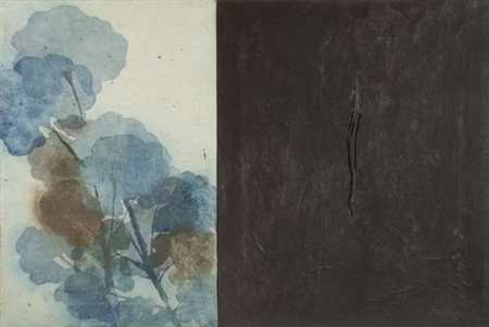 Davide Benati Arpabirmana, 1989 acquarelli,olio,fiore secco su carta...