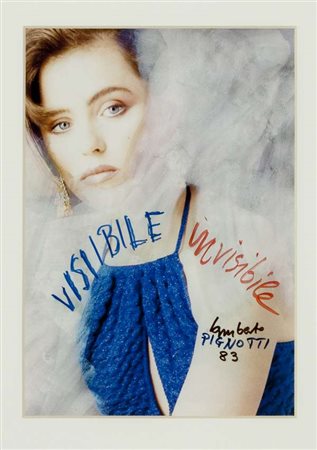 Lamberto Pignotti Senza titolo, 1983 tecnica mista su carta di giornale, cm....