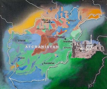 Innocente (Dino Scardoni) Geografie baltiche, 2003 stampa e tecnica mista su...