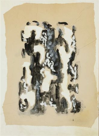 Leoncillo (Leonardi) Incontro d'inverno, 1960/1962 tecnica mista su carta...