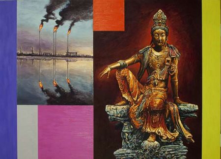 Andrea Zucchi Ready Image Combine VIII, 2003 olio su tela, cm. 130x180 Firma...